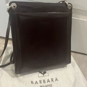 Dark Brown Leather Messenger Bag